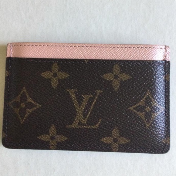 Monogram Card Holder Rose Nacre Interior Wallet - Picture 2 of 7